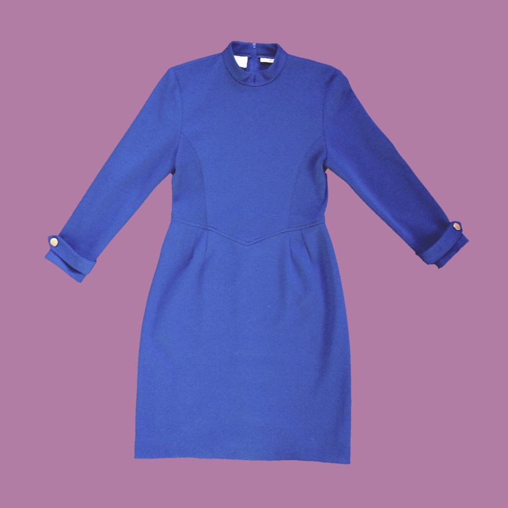 Vintage 80s Bodycon Long-Sleeve Dress